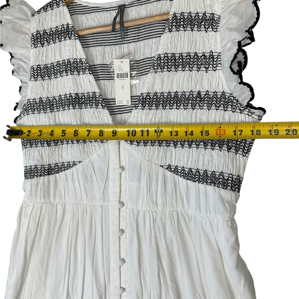 Anthropologie The Peregrine Midi Dress: Embroidered Smocked Edition Size M - Picture 8 of 13
